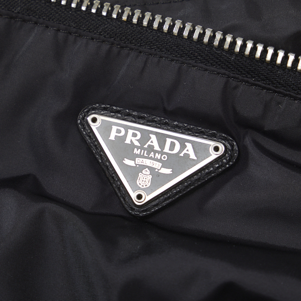 Prada Triangular Plate Pouch Black Nylon - image 7